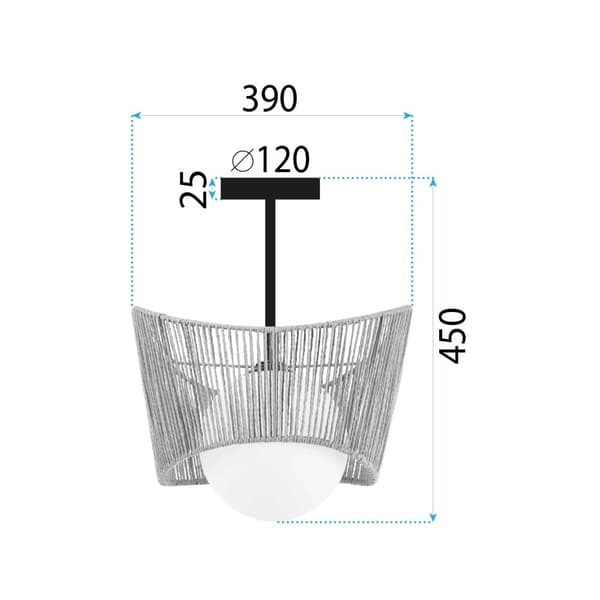 HÆNGENDE LOFTSLAMPE TOOLIGHT APP1589-1CP BEIGE