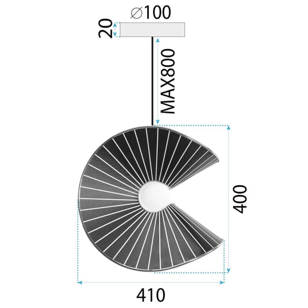 HÆNGENDE LOFTSLAMPE TOOLIGHT APP1500-1CP BLACK GOLD