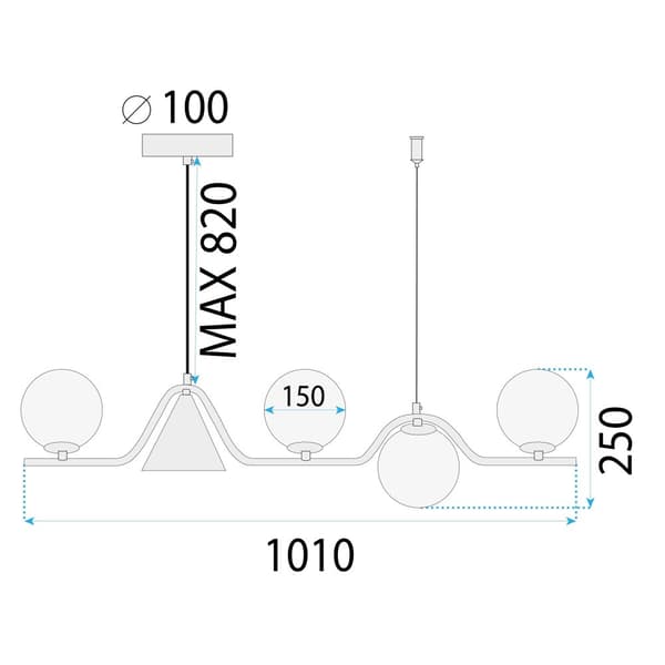 HÄNGANDE TAKLAMPA TOOLIGHT APP1662-5CP GOLD