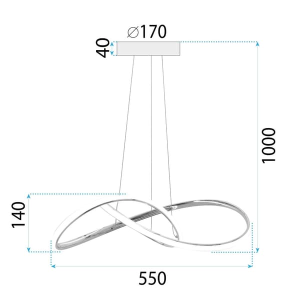 HÆNGENDE LOFTSLAMPE TOOLIGHT APP1601-CP GOLD