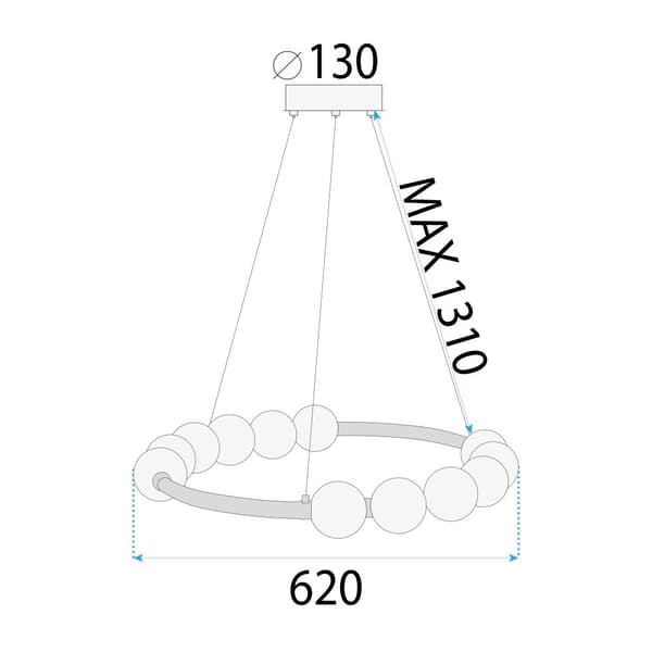 HÄNGANDE TAKLAMPA TOOLIGHT APP1553-CP GOLD