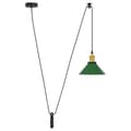 Miniatyrbild 2 av 2: Taklampa höjdjusterbar E27 glans grön Ø 22 cm metall
