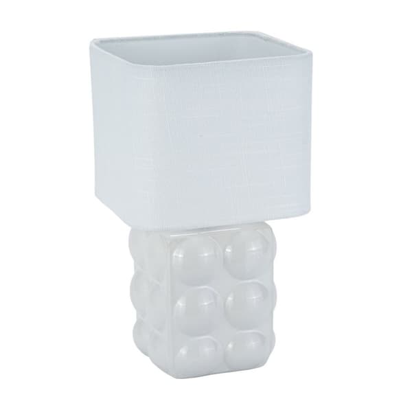 Bordslampa Versa Vit linne Keramik 16 x 29 cm