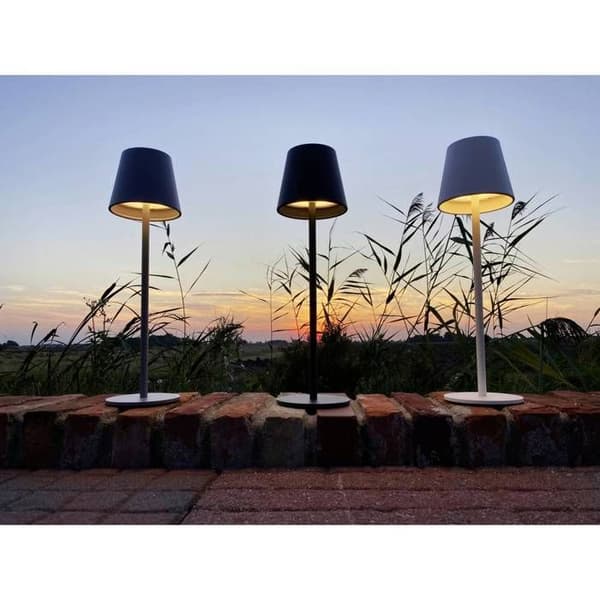 m-e modern-electronics LUNA-80 W 41434 Trådlös LED-bordslampa Integrerad LED 3 W vit