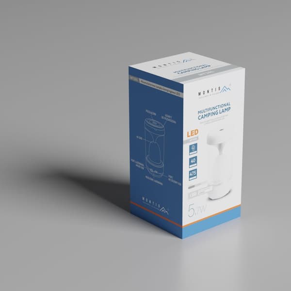 Montis bordslampa vit, transparent effekt upp till 5 W