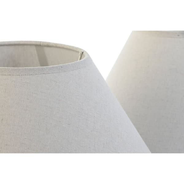 Lampunvarjostin Home ESPRIT Pellava Metalli 45 x 45 x 21 cm (2 osaa)