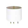 Miniatyrbild 4 av 7: Golvlampa DKD Home Decor Gyllene Metall Polyester Vit 50 W Trä MDF (41 x 41 x 156 cm)