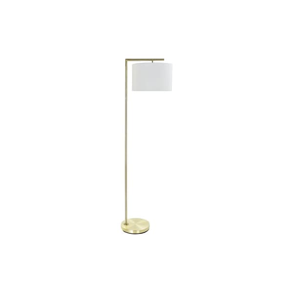 Golvlampa DKD Home Decor 35 x 44 x 159 cm Gyllene Metall Vit 220 V 50 W
