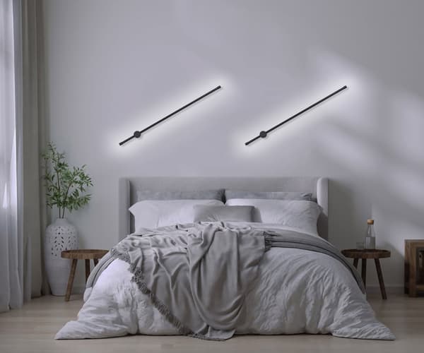 Activejet LED-vägglampa AJE-HILTON Svart NW