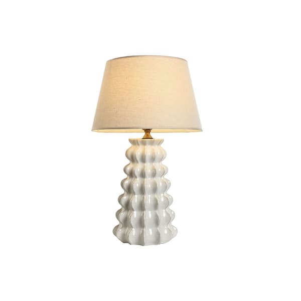 Bordslampa Home ESPRIT Vit Porslin 50 W 220 V 40 x 40 x 65 cm