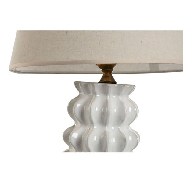 Bordslampa Home ESPRIT Vit Porslin 50 W 220 V 40 x 40 x 65 cm
