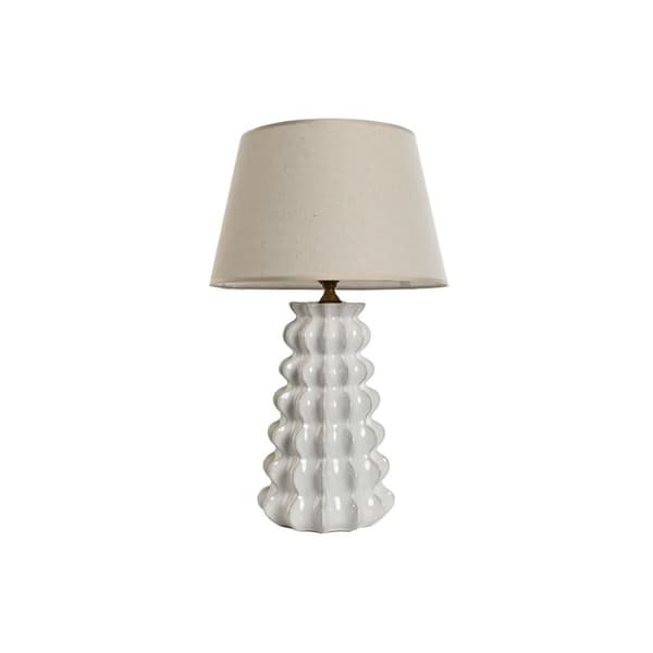 Bordslampa Home ESPRIT Vit Porslin 50 W 220 V 40 x 40 x 65 cm
