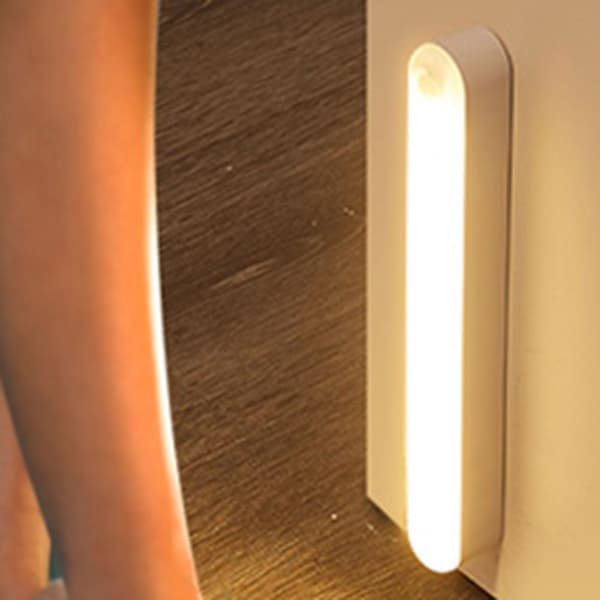 26 cm ladattava liiketunnistin LED-yövalo Magneettinen valopalkki Keltainen valo