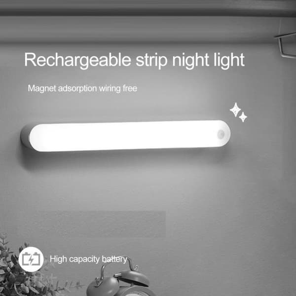 26 cm ladattava liiketunnistin LED-yövalo Magneettinen valopalkki Keltainen valo