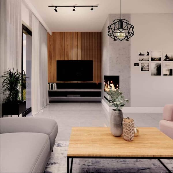 Moderne Loft Cage 2683/ZB-1 BI hængelamper