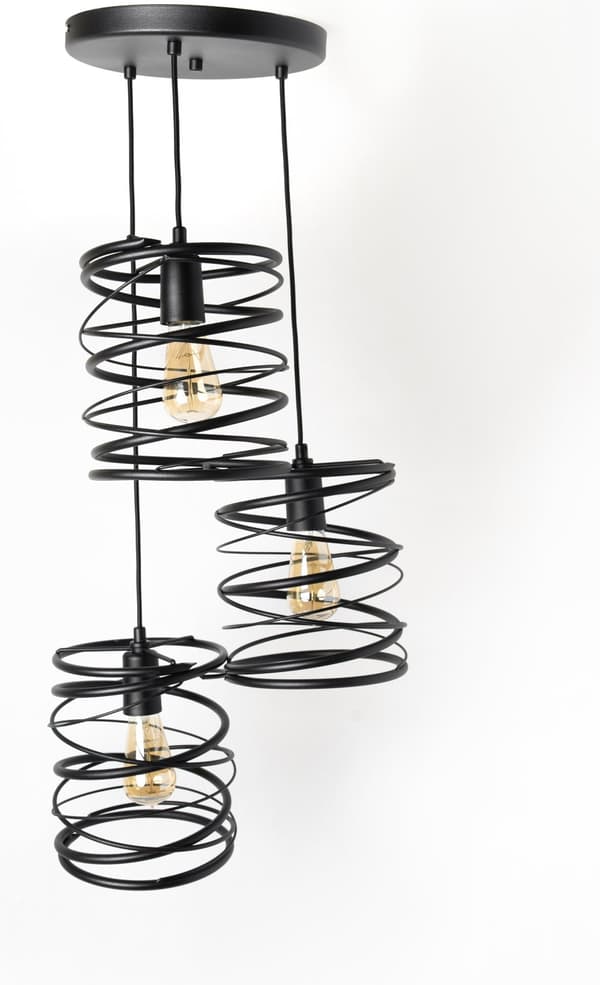 Moderna Loftfjäderhängande lampor 2784/ZB-1 SVART