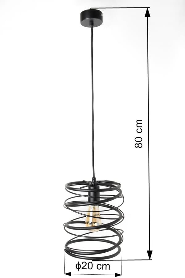 Moderna Loftfjäderhängande lampor 2784/ZB-1 SVART