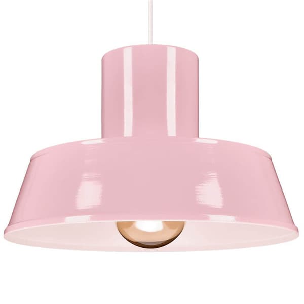 POLLY 1 Hänglampa - Industriell, metall, rosa 1xE27