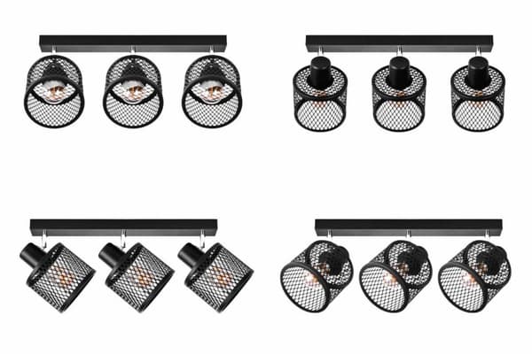 KORG 3 Tak- och vägglampa - Industriell, metall, 3xE27