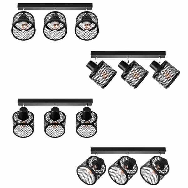 KORG 3 Tak- och vägglampa - Industriell, metall, 3xE27