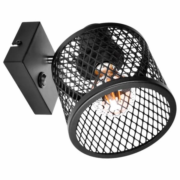 KORG 1 Vägglampa, Vägglampa - Industriell, svart, 1xE27