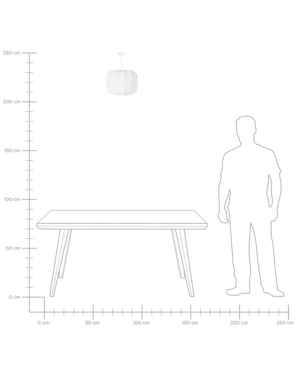 Pendellampe Hvit Nylonskjerm Lykteinspirert form Moderne design Belysning Hengelampe