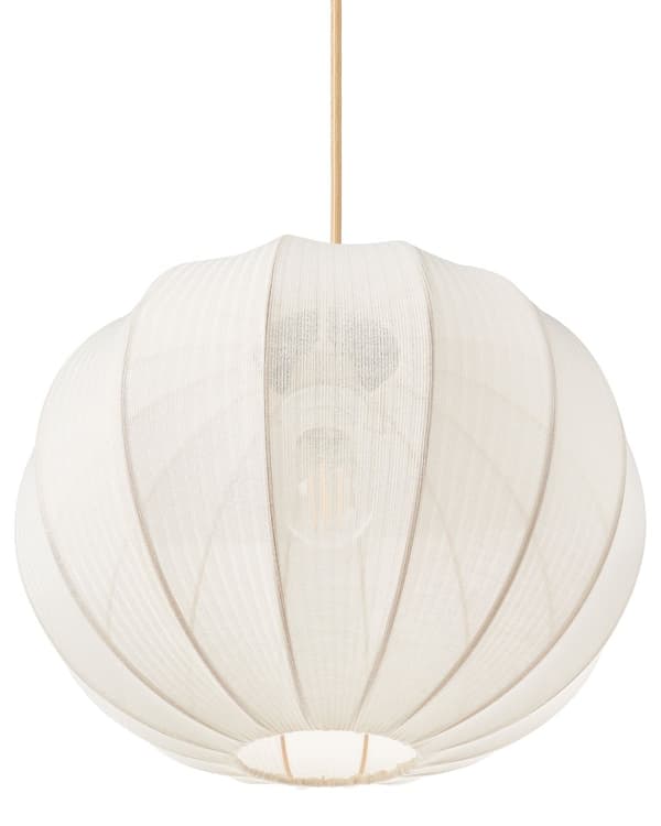 Pendellampe Hvit Nylonskjerm Buet form Moderne design Belysning Hengelampe