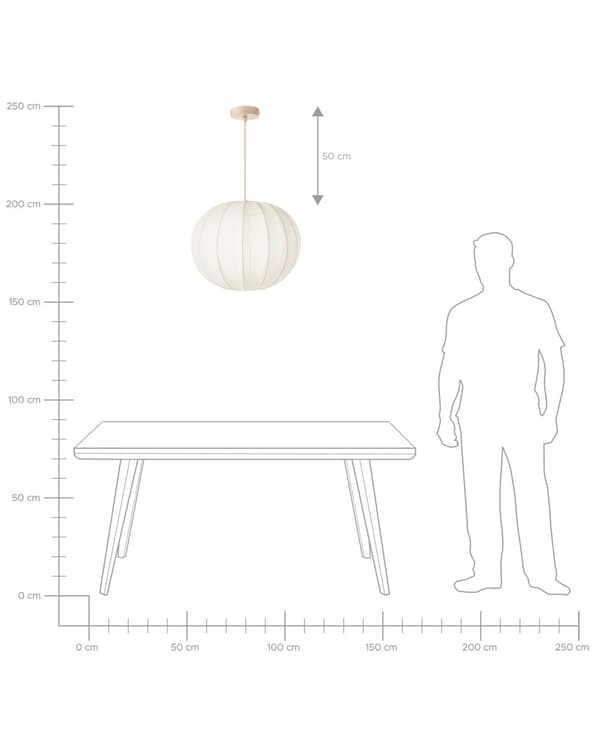 Pendellampe Hvit Nylonskjerm Buet form Moderne design Belysning Hengelampe