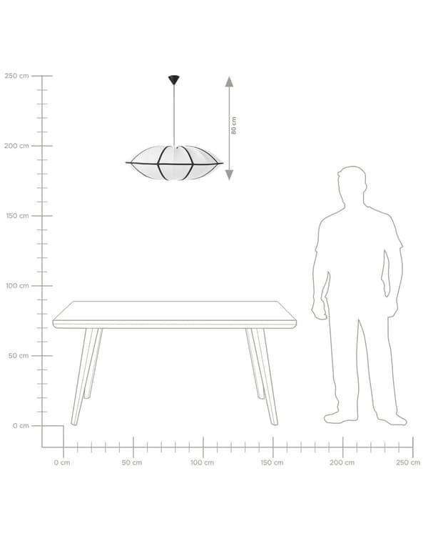 Pendellampe Hvit Svart Nylonskjerm Moderne design Belysning Hengelampe