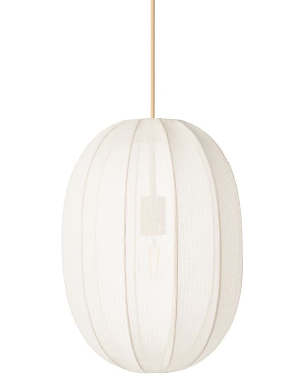 Pendellampe Hvit Nylonskjerm Oval form Moderne design Belysning Hengelampe