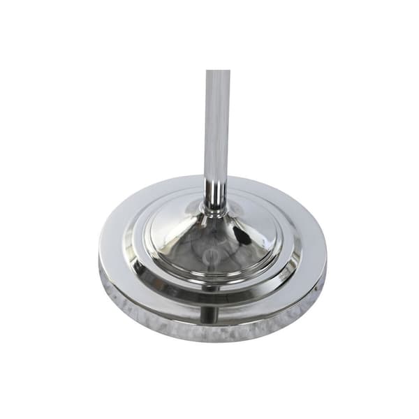 Golvlampa Home ESPRIT Vit Silvrig 50 W 220 V 35 x 35 x 150 cm (3 Delar)
