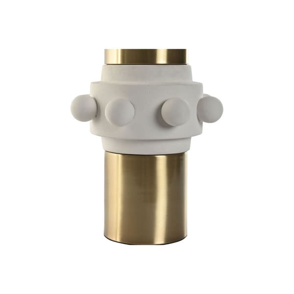 Bordslampa Home ESPRIT Vit Gyllene 50 W 220 V