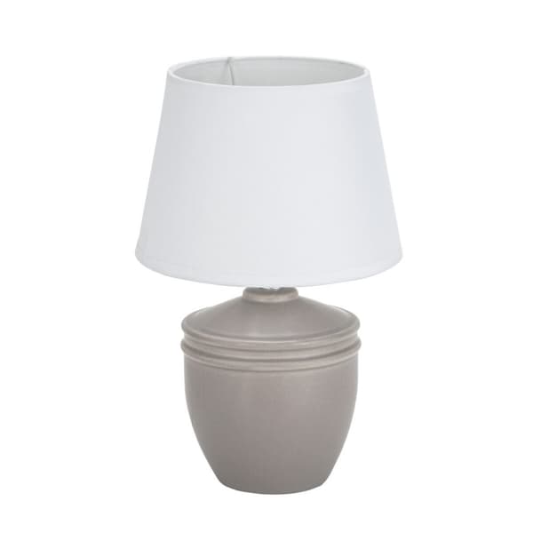 Bordslampa Versa Aurelia Grå Bomull Keramik 40 W 20 x 31,5 cm