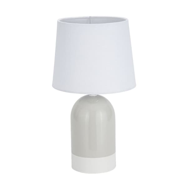 Bordslampa Versa Duo Beige linne Keramik 40 W 18 x 32,5 cm