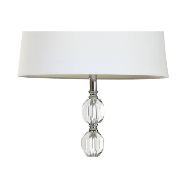 Golvlampa Home ESPRIT Vit Silvrig 50 W 220 V 35 x 35 x 150 cm (3 Delar)