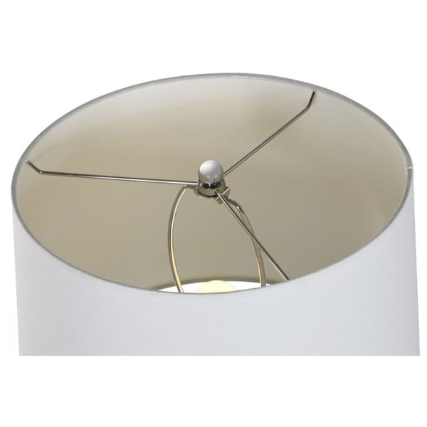 Golvlampa Home ESPRIT Vit Silvrig 50 W 220 V 35 x 35 x 150 cm (3 Delar)