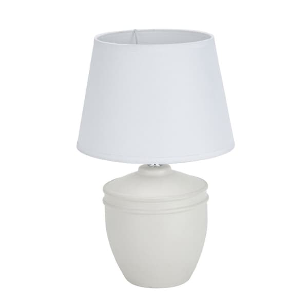 Pöytälamppu Versa Aurelia Valkoinen Puuvilla Keraminen 40 W 20 x 31,5 cm