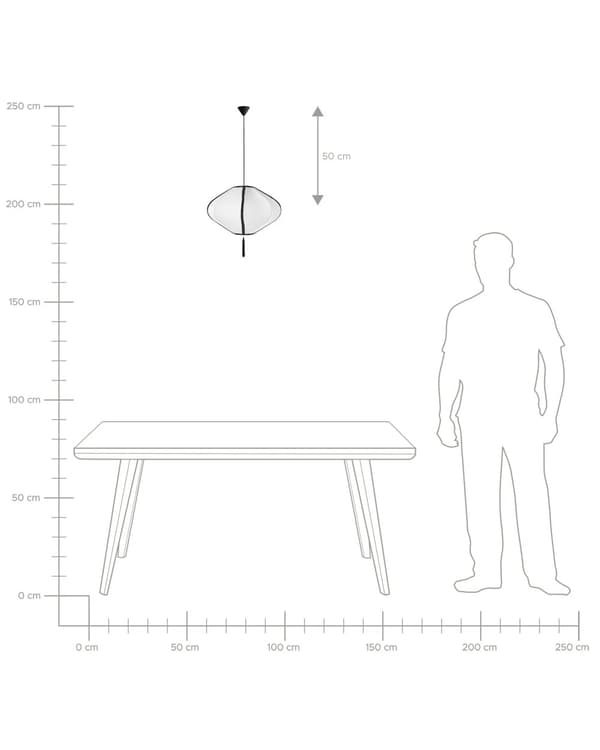 Hengende Pendellampe Hvit Nylonskjerm Moderne Design Stue Lys