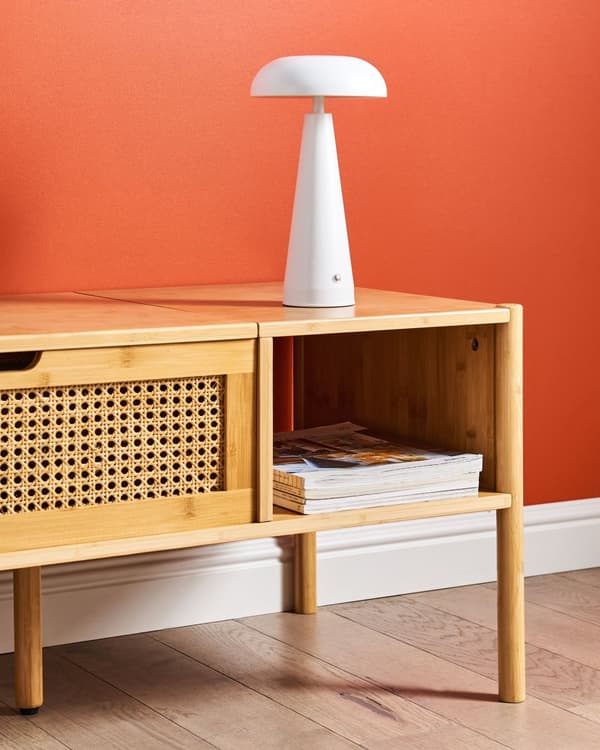 Bordlampe Hvit Jern Innendørs Trådløs Dimmer Hjem Lys Moderne Design