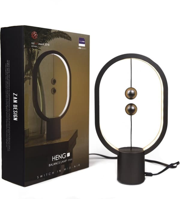 Heng Balance Lamp Ellipse Mini USB-C - Kompakt LED-lampa med magnetomkopplare Grå