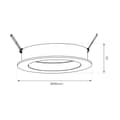 Miniatyrbillede 8 af 9: Indmuret armatur Redondo Black 1xAR111 GU10