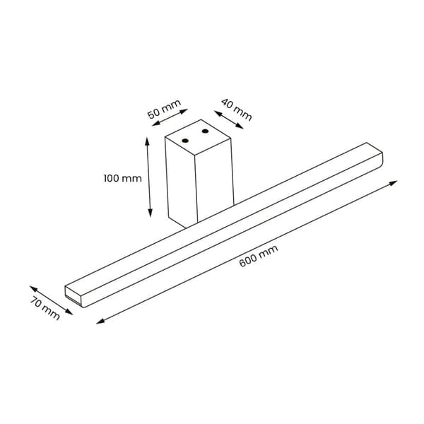Artemis Vit 13,8W LED 60cm 4000K IP44 vägglampa