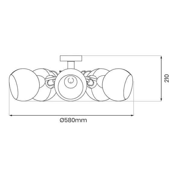 OSLO taklampa 5xE27
