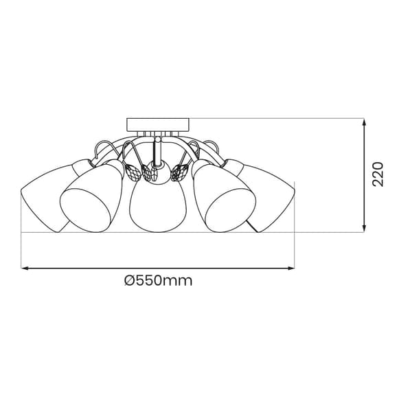 Taklampa PIREUS 5xE27