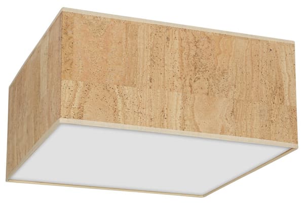 CORK Loftslampe Hvid/Cork 2xE27