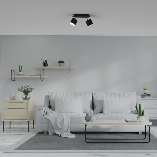 DIXIE BLACK loftslampe 2xGX53