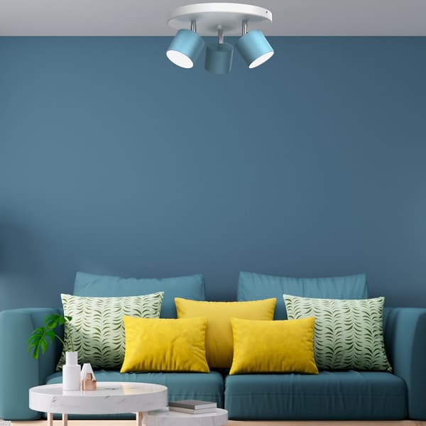 Loftslampe DIXIE BLÅ/HVID 3xGX53