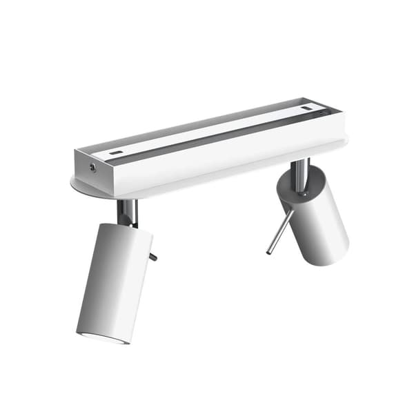 Kattovalaisin PRESTON WHITE/CHROME 2x mini GU10
