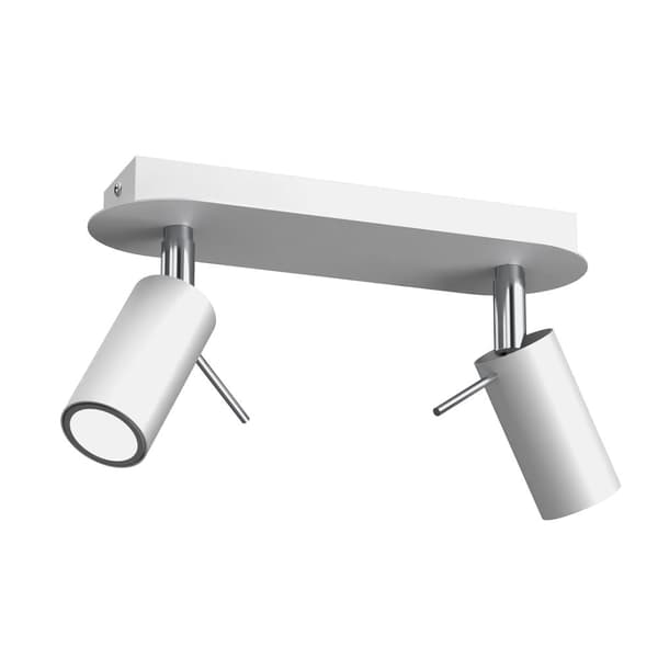 Kattovalaisin PRESTON WHITE/CHROME 2x mini GU10