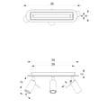 Miniatyrbild 5 av 7: Taklampa PRESTON WHITE/CHROME 3x mini GU10